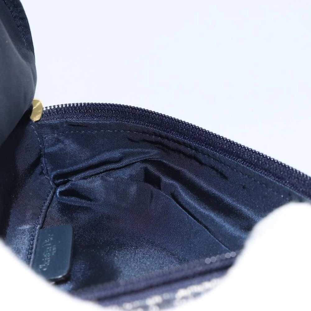 Authentic Christian Dior Trotter Canvas Saddle Pouch Navy Gold bst432-112825 - Picture 14 of 16